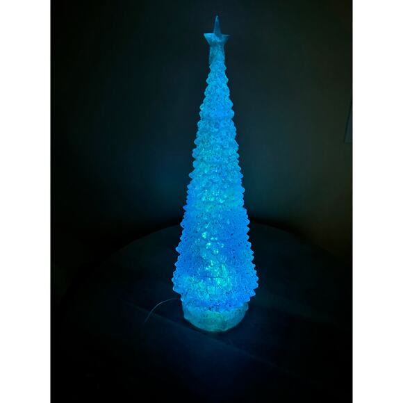 Rachel Zoe LED Color Changing Shimmer Christmas Tree 16” Tabletop Decor NEW - Picture 7 of 10